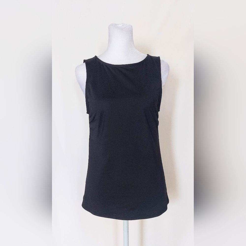 Lands' End Spandex Athletic Tank Top Black Size 4